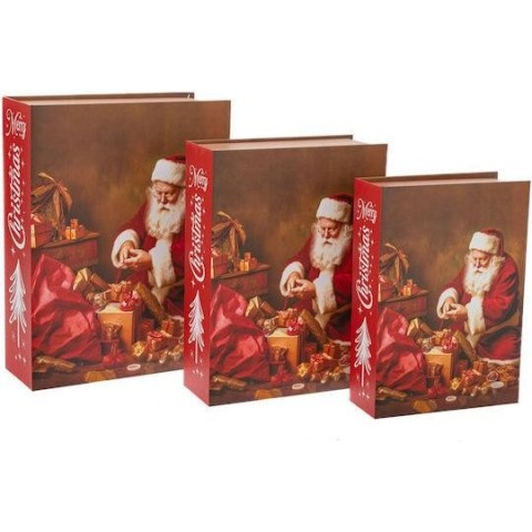 SET 3 SCATOLE CARTA BABBO NATALE